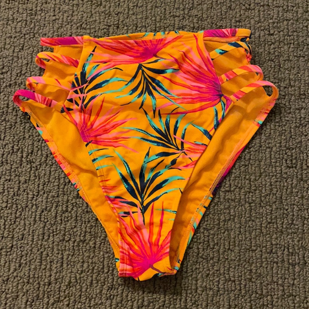 Target high rise tropical bikini bottom